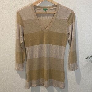 𝅺UNITED Colors of Benetton Gold Tissue Tee